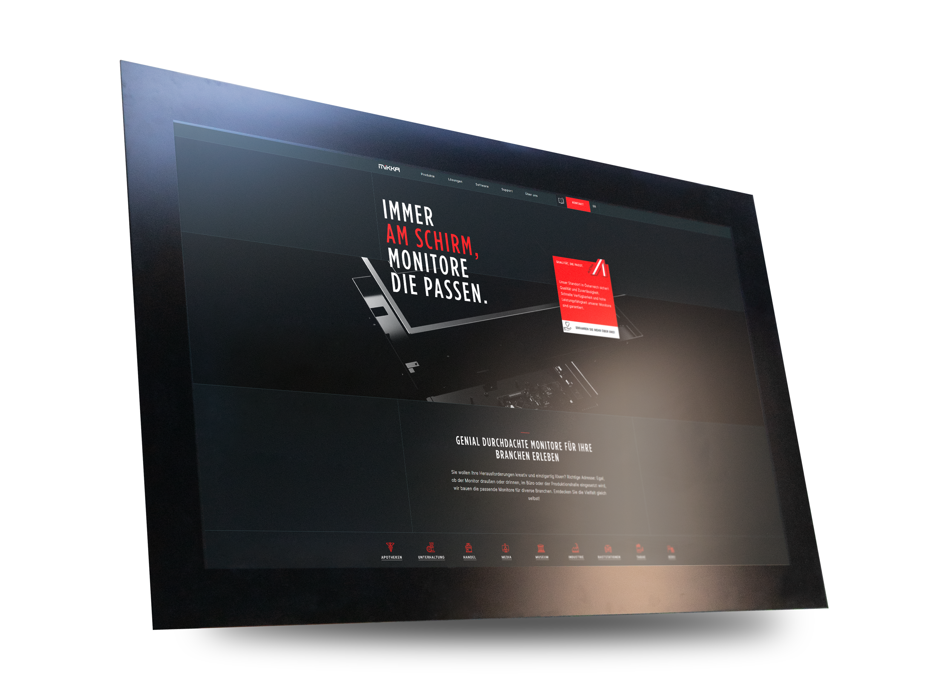 Powerful 43 zoll open frame monitor for outdoor applications | © MIKKA GmbH