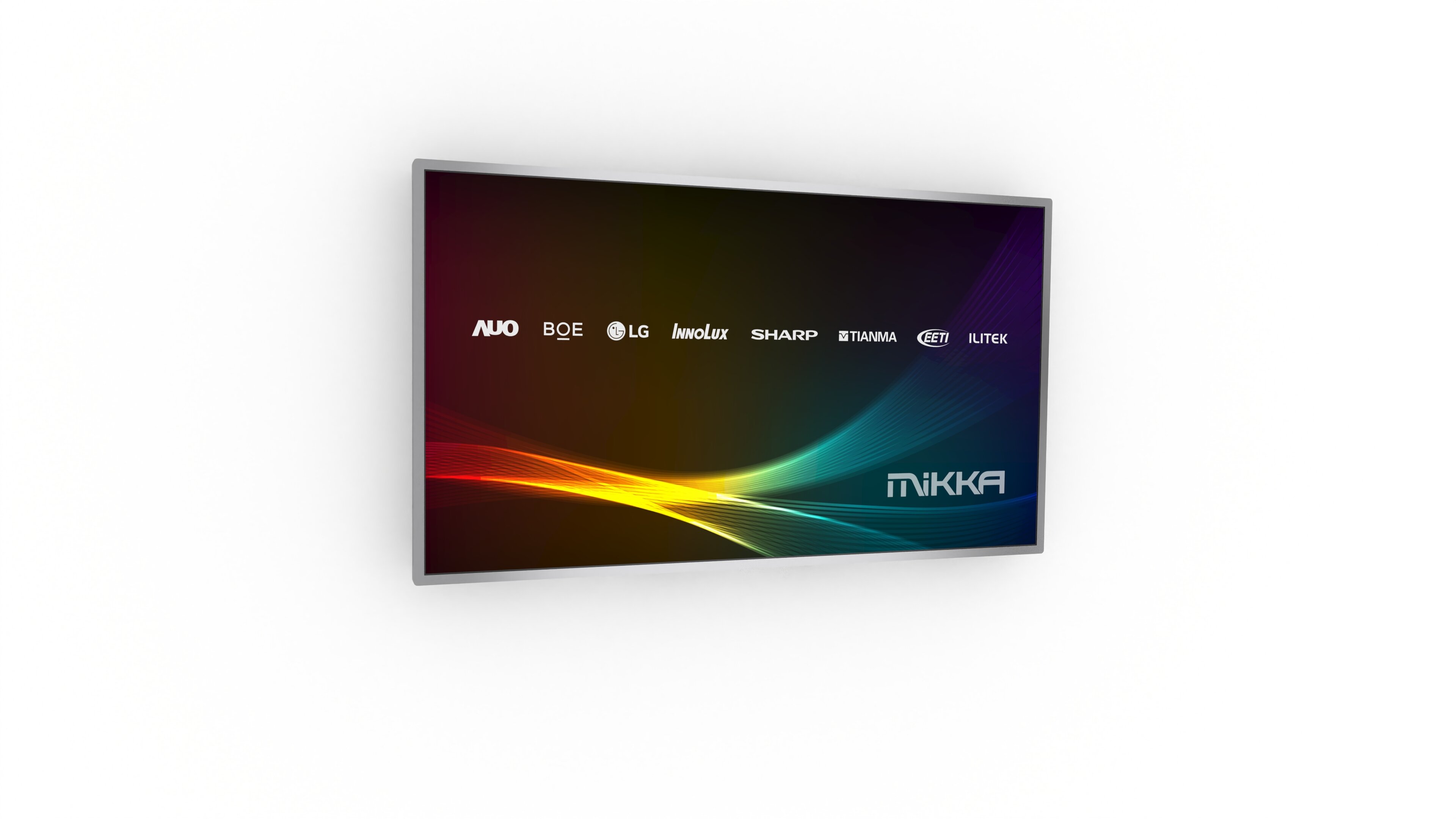 MIKKA open frame monitor with component manufacturers' logos