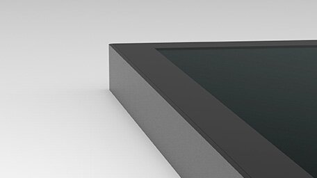 Der eingebaute L-Line Monitor bildet einen dezenten Alu-Rahmen für das Display | © MIKKA GmbH